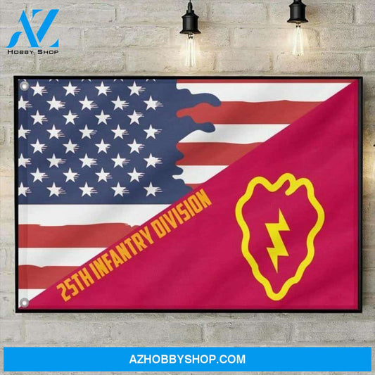 25Th Infantry Division Us Army United States Army Us Flag Poster Canvas