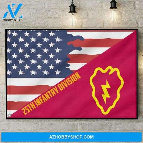 25Th Infantry Division Us Army United States Army Us Flag Poster Canvas