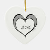 25Th Anniversary Heart Ornament