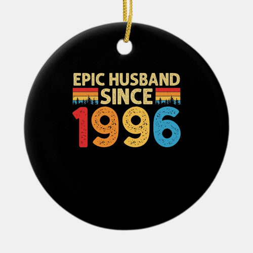 25Th Wedding Anniversary Gift Him Ceramic Ornament