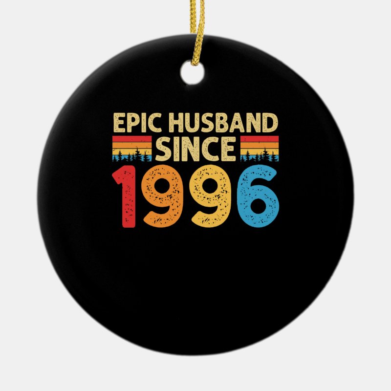 25Th Wedding Anniversary Gift Him Ceramic Ornament
