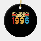 25Th Wedding Anniversary Gift Him Ceramic Ornament