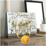 Hummingbird Couple Name and Year And so together we built a life Canvas And Poster, Wall Decor Visual Art