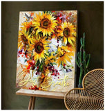 Sunflower and Hummingbird Just breathe Canvas And Poster, Canvas Wall Art, Wall Decor Visual Art