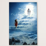 Jesus Canvas Child Go To Heaven, Christian God Wall Art Home Decor