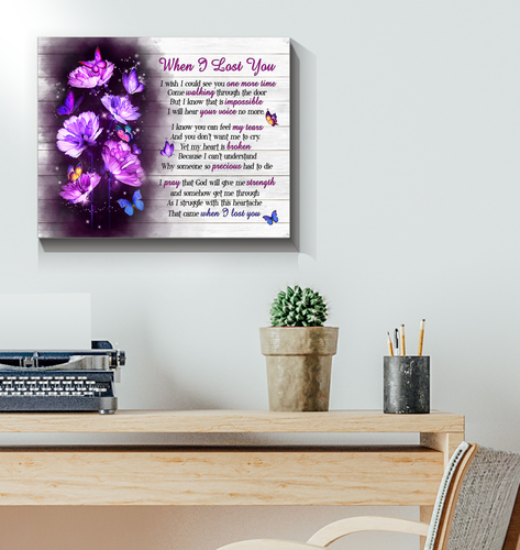 When I Lost You Butterfly Wall Art Canvas
