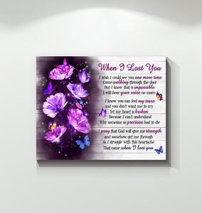 When I Lost You Butterfly Wall Art Canvas
