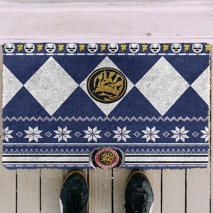 3D Power Ranger Ugly Blue Doormat