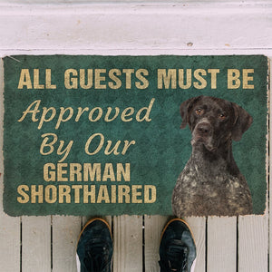 3D Must Be Approved By Our German Shorthaired Pinscher Custom Doormat
