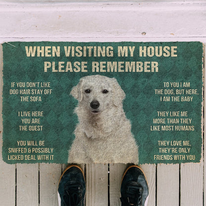 3D Please Remember Kuvasz Dogs House Rules Doormat