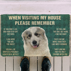 3D Please Remember Great Pyrenees House Rules Custom Doormat