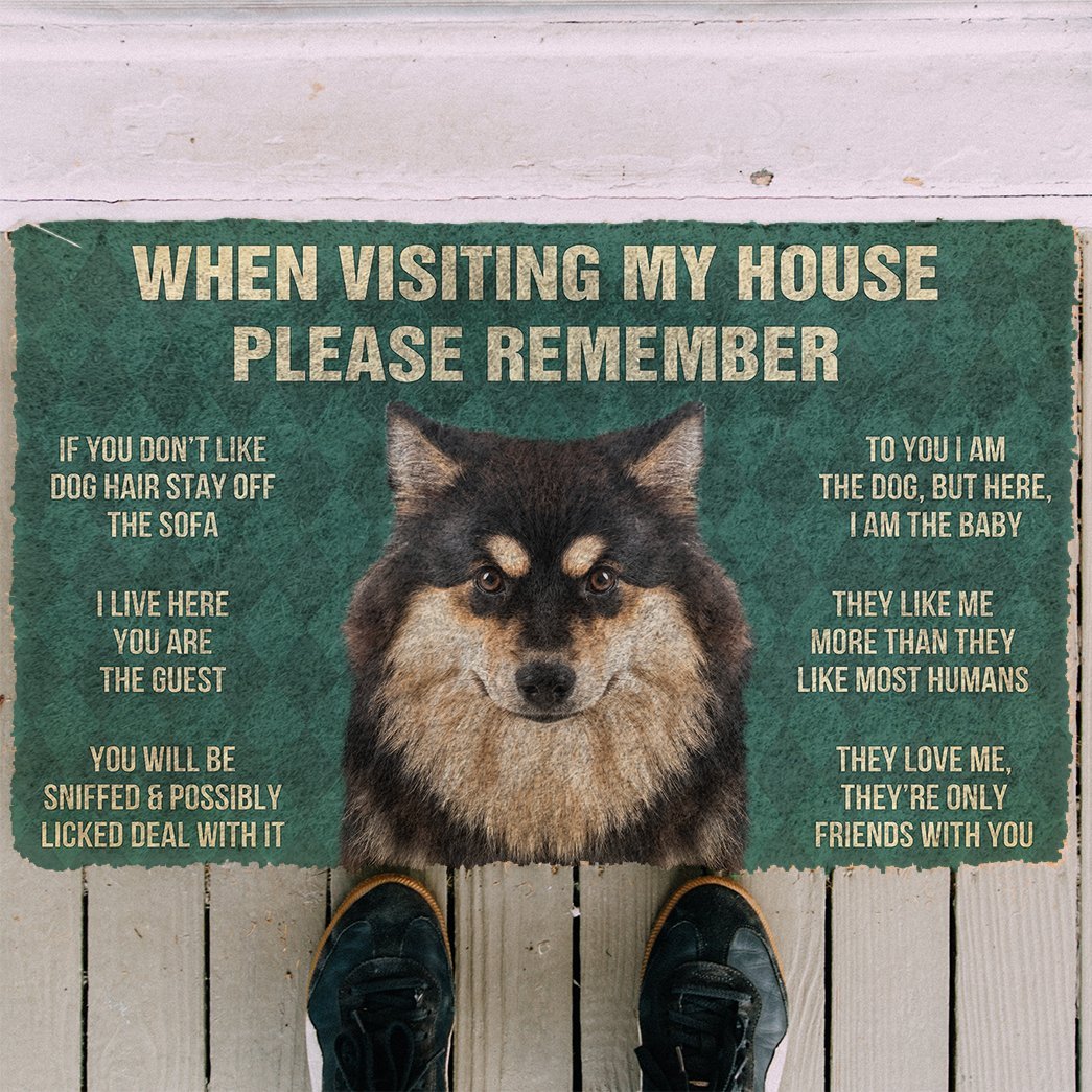 3D Please Remember Finnish Lapphund Dogs House Rules Doormat