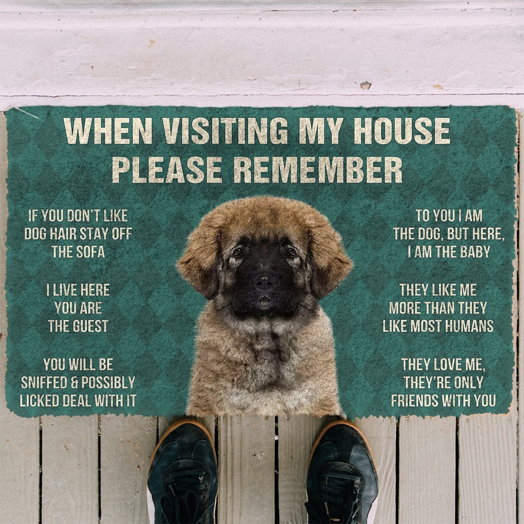 3D Please Remember Caucasian Shepherd Dogs House Rules Custom Doormat