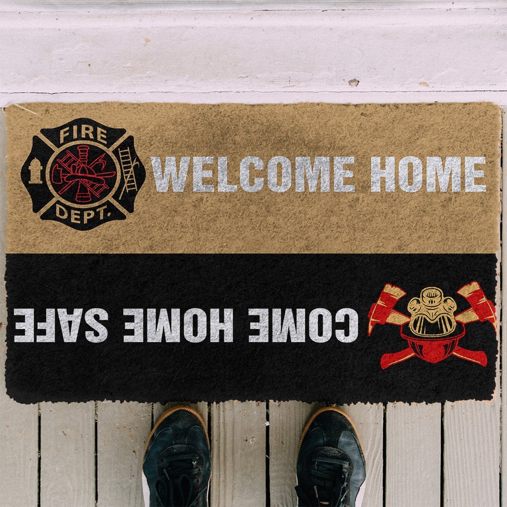 3D Firefighter Custom Doormat