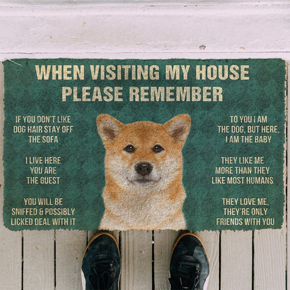 3D Please Remember Hokkaido Dogs House Rules Doormat