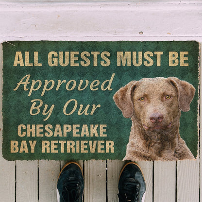 3D Must Be Approved By Our Chesapeake Bay Retriever Custom Doormat