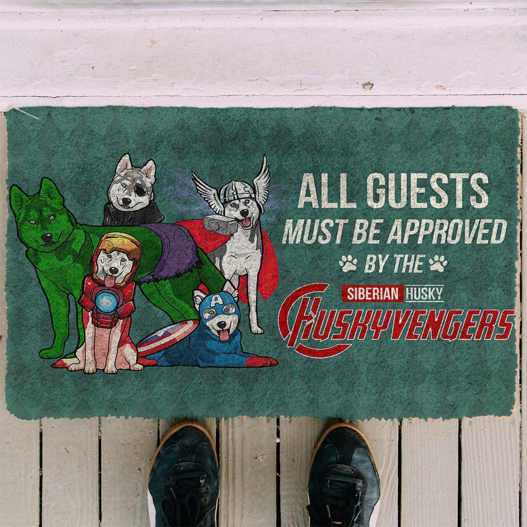 3D This House Protected By Husky Doormat