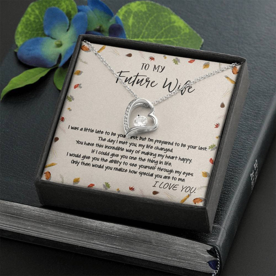 Gift For Future Wife I Love You Forever Love Necklace With MC