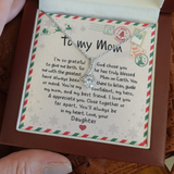 To My Mom Necklace - God Chose You He Has Truly Blessed Mom On Earth - Alluring Necklace