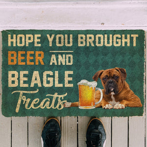 3D Hope You Brought Beer And Boxer Treats Doormat