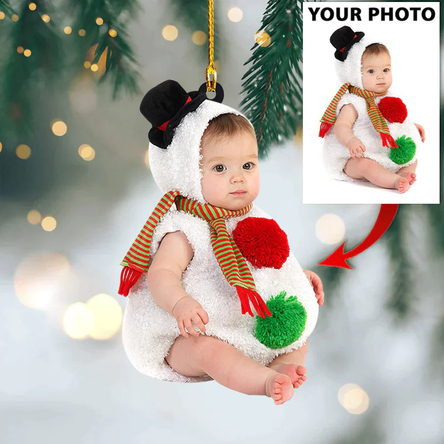 Baby Cute Custom photo Ornament Christmas