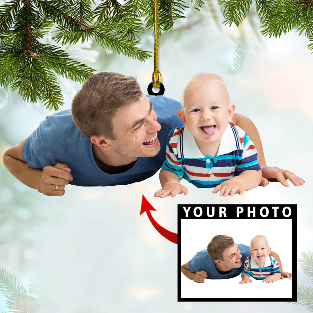 Ornament - Dad and Baby Cute Custom photo Ornament