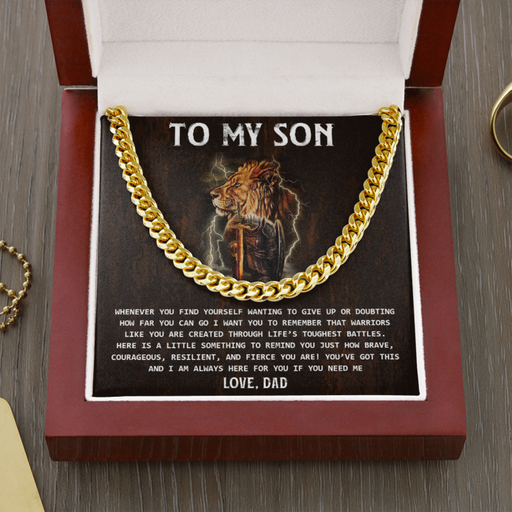 To My Son - I Am Always Will For You - Cuban Link Chain Necklace