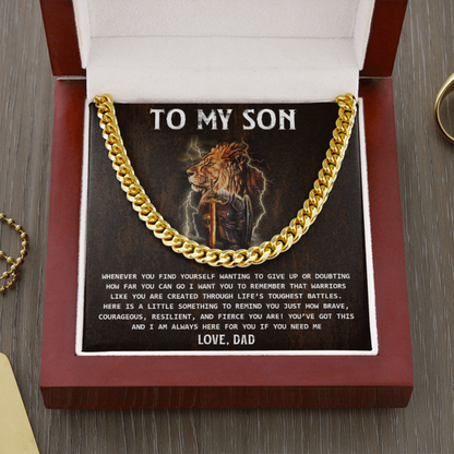 To My Son - I Am Always Will For You - Cuban Link Chain Necklace