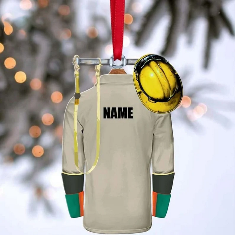Personalized Lineman Christmas Ornament, Two Side Ornaments