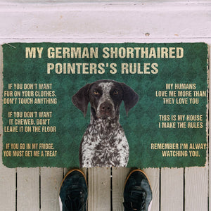3D German Shorthaired Pointers's Rules Doormat