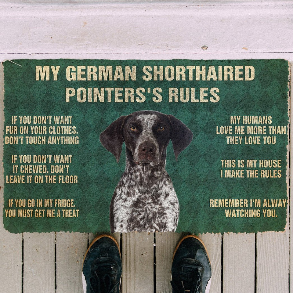 3D German Shorthaired Pointers's Rules Doormat