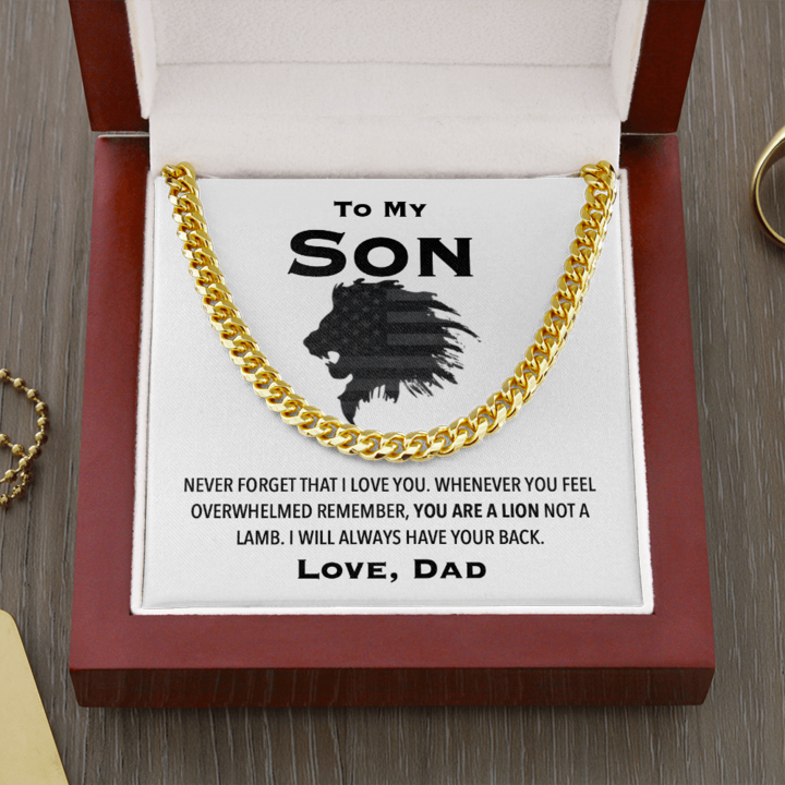To My Son, Never Forget That I Love You - Cuban Link Chain Necklace