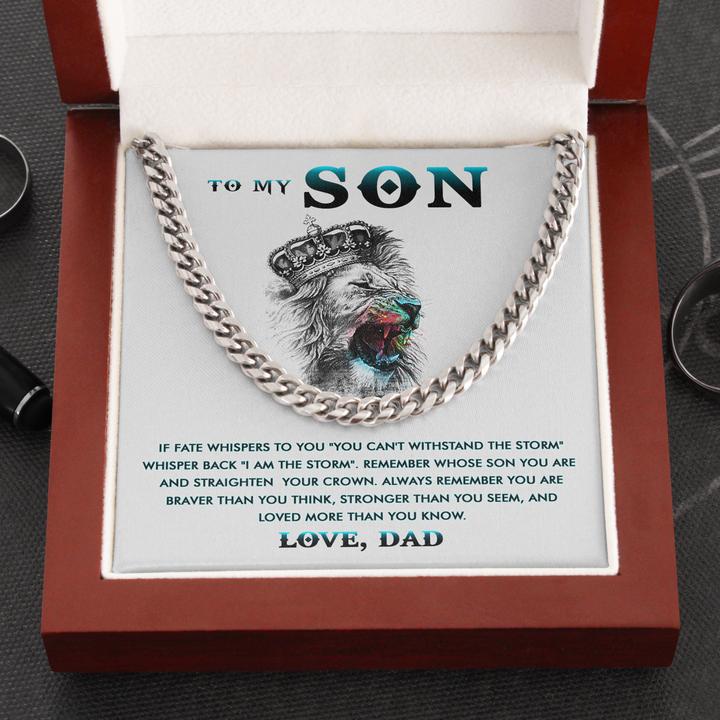 To My Son - You Are Stronger Than You Seem - Cuban Link Chain Necklace