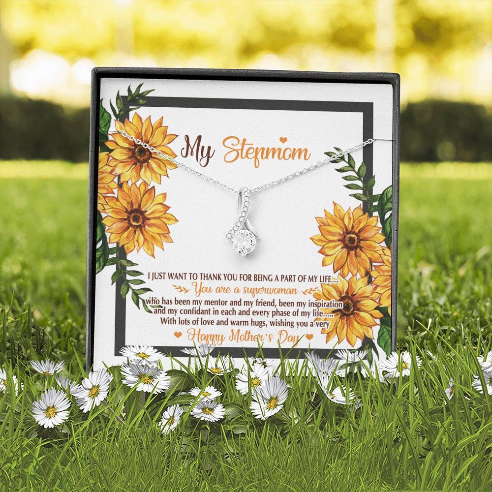 To My Step Mom Necklace I just want to thank you for being a part of my life Alluring Beauty Necklace XL045K