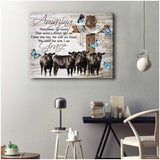 Cow Farm Christian Premium Canvas Wall Art, Wall Decor Visual Art
