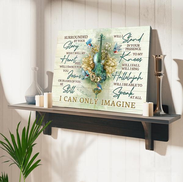 Bluebird And Violin Hymn, I Can Only Imagine Canvas And Poster, Canvas Wall Art, Wall Decor Visual Art