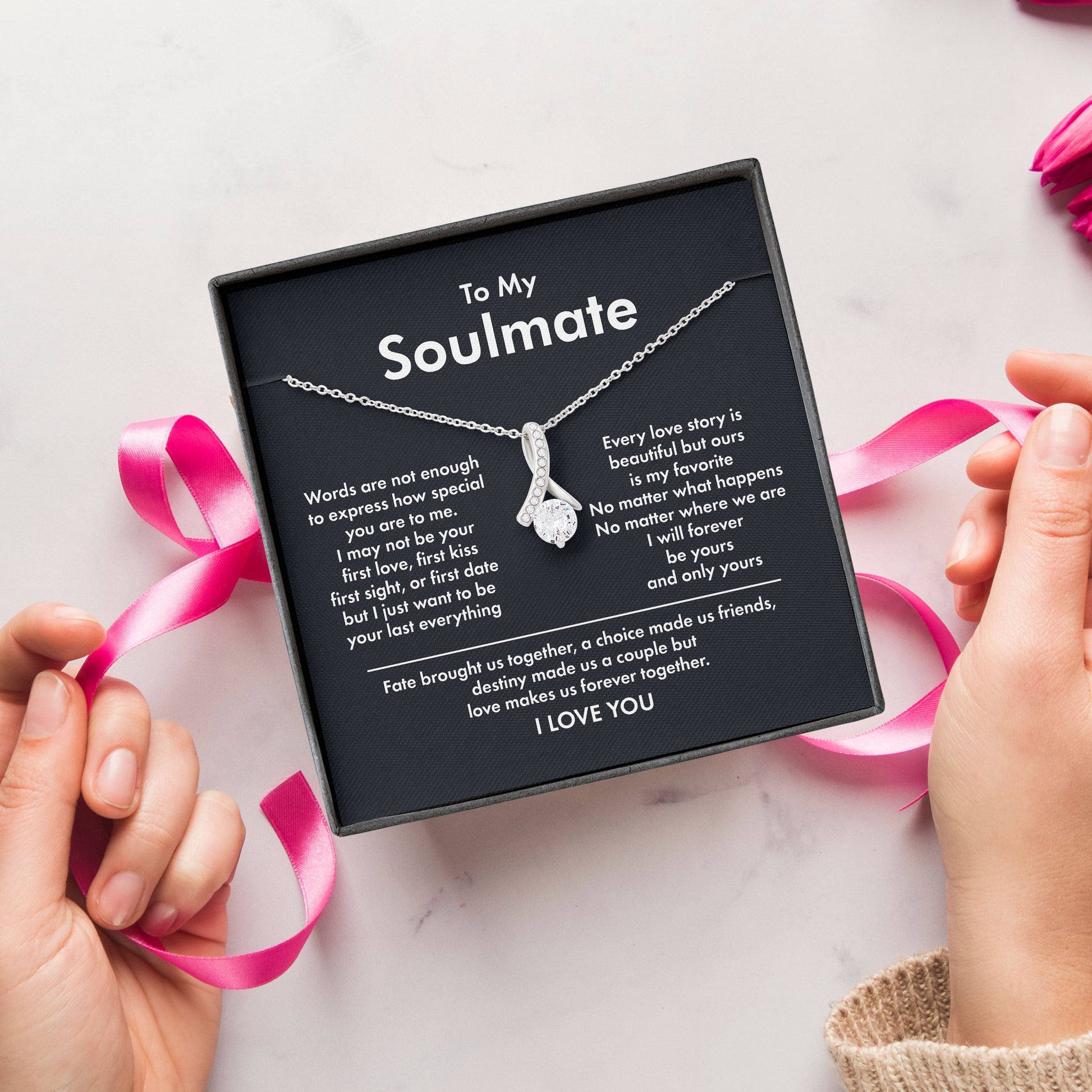 Necklace for My Soulmate - To My Soulmate I will forever be yours and only yours Alluring Beauty Necklace XL051E