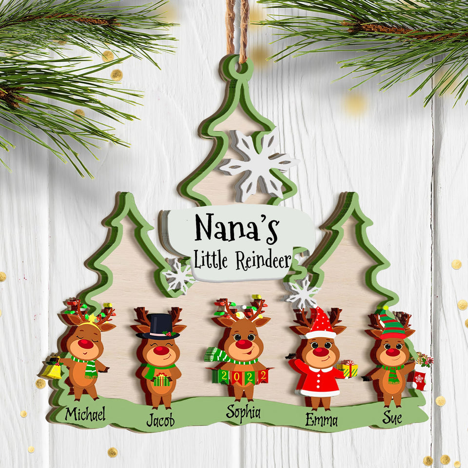 Grandma and Grandkids Christmas Ornament