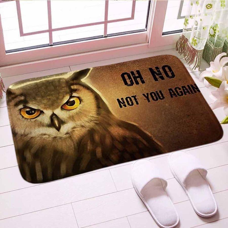 Oh No Not You Again Owl Doormat | Colorful | Size 8x27'' 24x36''