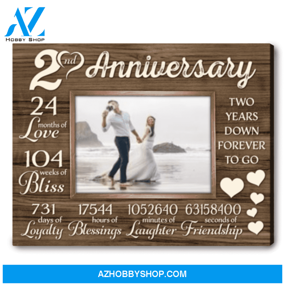 2nd Year Wedding Anniversary Gift For Husband Custom Anniversary Gift