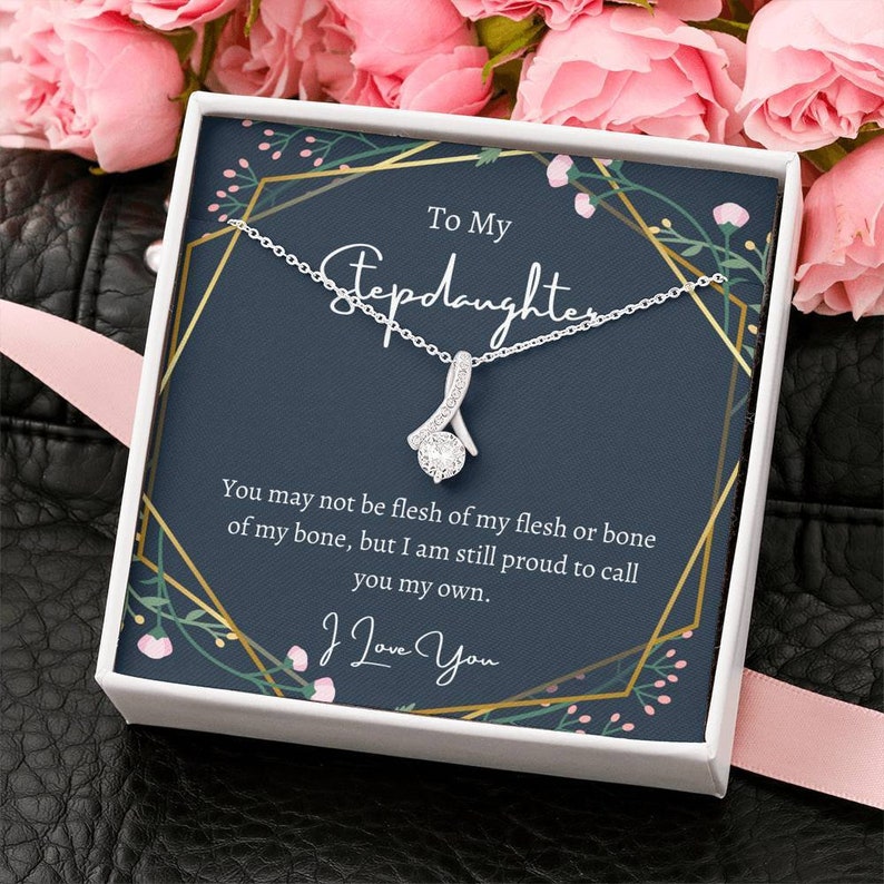 Necklace for Stepdaughter, To My Stepdaughter Necklace Call You My Own, Stepdaughter Birthday, Stepdaughter Wedding Gift, Alluring Beauty Necklace - TGV