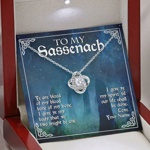 Outlander Novel Film To My Sassenach Necklace Personalized Love Knot Necklace, Alluring Necklace, Dragonfly Necklace - 336A - TGV