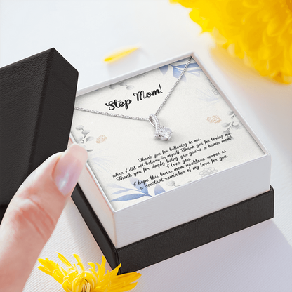StepMom Necklace Thank you for believing in me, simply being you-you're a bonus mom Alluring Beauty Necklace XL045G - TGV
