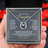 To My Beautiful Daughter Granddauter Necklace Gift From Mom Dad Grandma Papa - I'd use the last breath to tell you I Love you - Personalized Love Knot, Eternal Hope, Alluring Beauty Necklace 052A - TGV