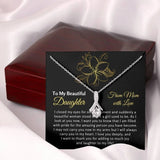 To My Beautiful Daughter Necklace Gift From Mom with Love I will always carry you in my heart Alluring Beauty Necklace 343X - TGV