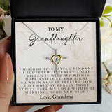 To My Daughter Granddaughter I Filled It With My Wishes, Hope, Love and Light - Personalized Alluring Beauty Necklace - TGV