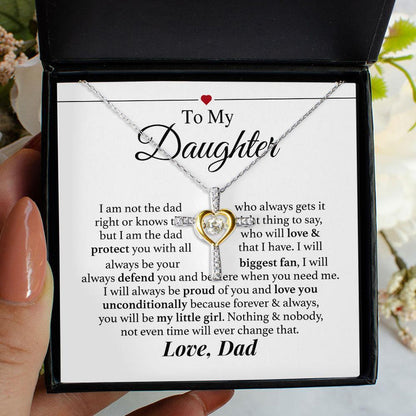 To My Daughter Granddaughter Necklace - I Will Always Be Your Biggest Fan, My Little Girl - Personalized Alluring Beauty Necklace - TGV
