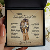 To My Daughter, Granddaughter Necklace - Old Lion Will Always Have Your Back - Personalized Alluring Beauty Necklace - TGV