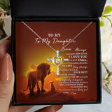 To My Daughter Necklace Gift - I will always be there to support you Personalized Love Knot, Alluring Beauty Necklace 347K - TGV