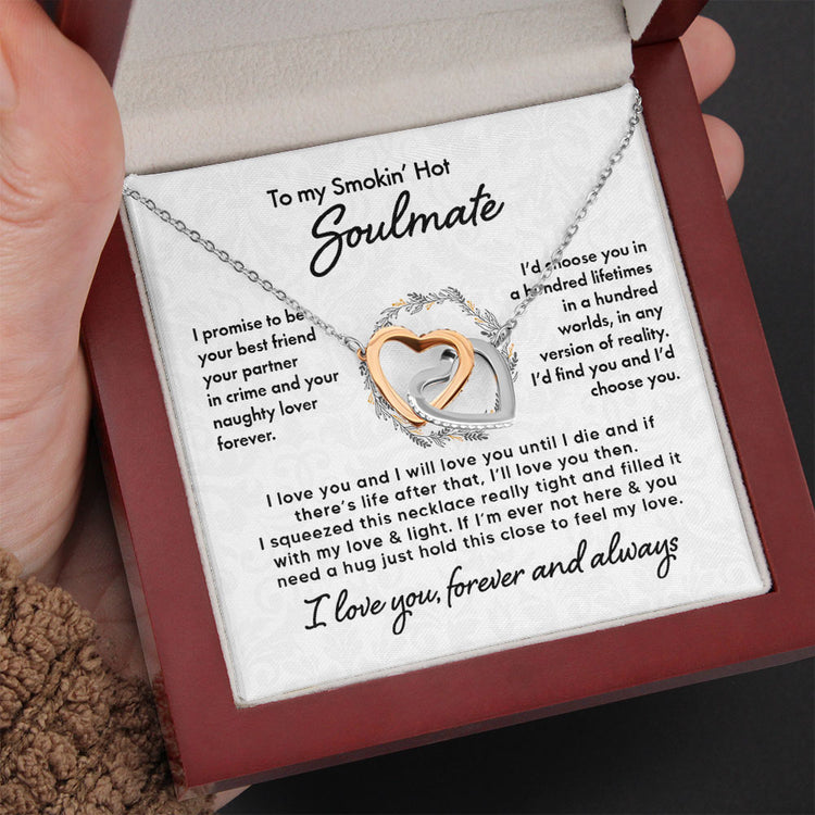 To My Girlfriend Soulmate Wife Necklace Gift - I promise to be your best friend, your partner in crime Love Knot Necklace, Alluring Beauty, Sunflower Necklace Gift from Husband 365B - TGV